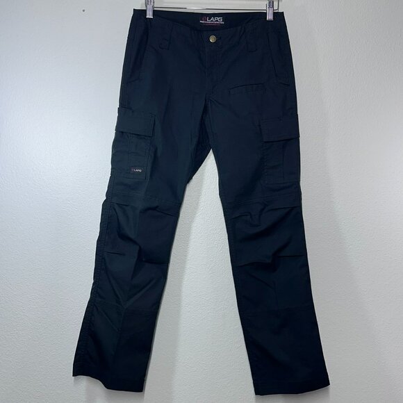 LAPG Women's Cargo Tactical Pants Workwear Black Rip Stop Size 6 Regular - Picture 1 of 4
